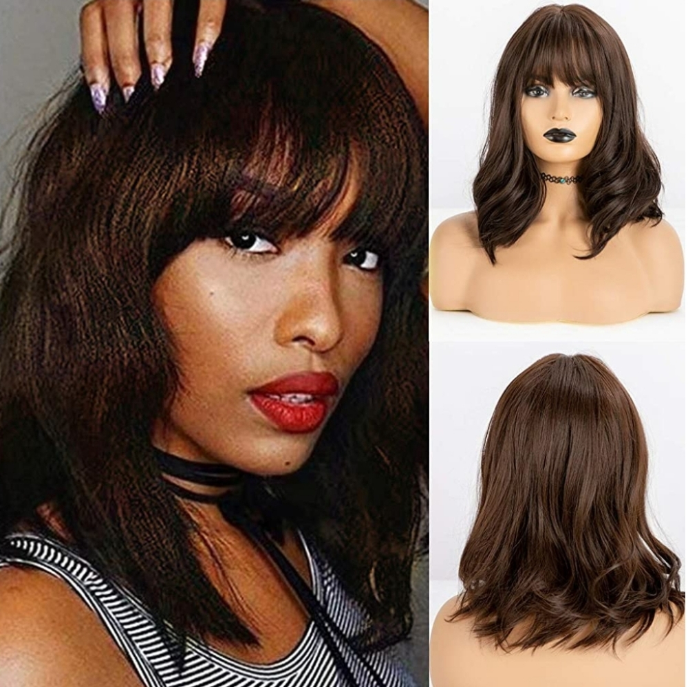 Dark brown wig